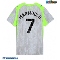 Camisa de Futebol Manchester City Omar Marmoush #7 Equipamento Alternativo Mulheres 2025-26 Manga Curta
